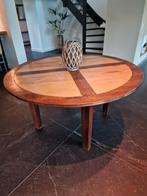Mangohouten ronde eettafel 150cm, Huis en Inrichting, Tafels | Salontafels, Ophalen, Gebruikt, 100 tot 150 cm, Rond