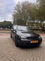 Opel Astra 1.6 I 16V St.wgn. 2000 Zwart, APK tot 16.10.2026, Auto's, Stof, 4 cilinders, 100 pk, Zwart