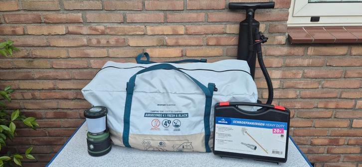 Quechua Air Seconds 4.1 F&B opblaasbare tent, Caravans en Kamperen, Tenten, Zo goed als nieuw, Ophalen