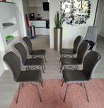 6 NIEUW LUXE DIETER KNOLL LEREN&STOF DESIGN EETKAMER STOEL, Ophalen of Verzenden, Nieuw, Stof, Eén