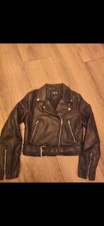 Leren jas zara (maat S) nieuw, Kleding | Dames, Jassen | Winter, Ophalen of Verzenden, Zo goed als nieuw, Maat 38/40 (M), Zwart