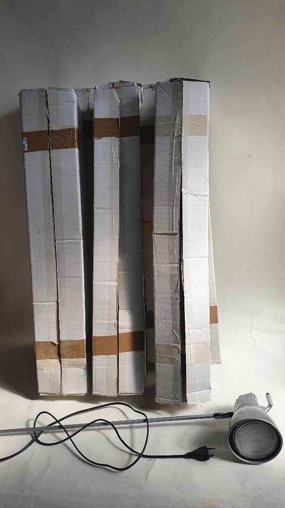 Standverlichting, spot op steel LED PAR30 lampen. S41, Huis en Inrichting, Lampen | Spots, Gebruikt, Metaal of Aluminium, Led