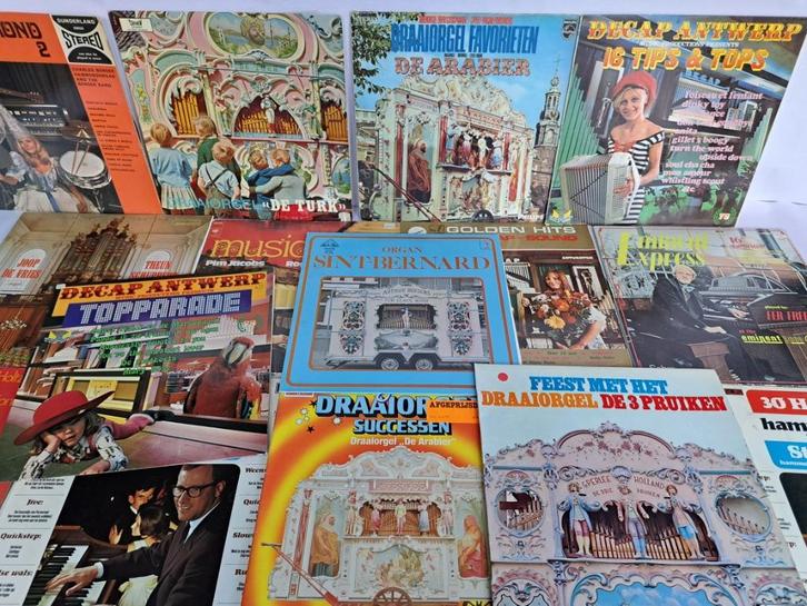 Draaiorgel / Decap / Hammond e.a. orgelmuziek - 15x, Cd's en Dvd's, Vinyl | Overige Vinyl, Gebruikt, 12 inch, Ophalen of Verzenden