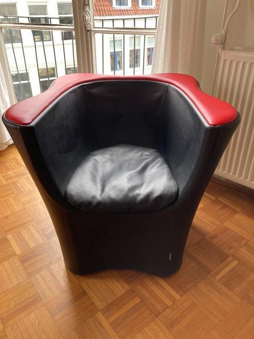Italiaanse design-stoel: èchte FELICEROSSI, model Felicerosa, Huis en Inrichting, Stoelen, Gebruikt, Eén, Kunststof, Leer, Zwart