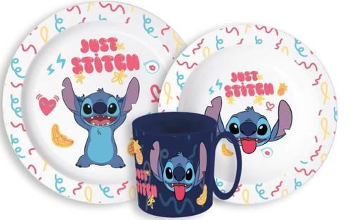 Lilo en Stitch Kinderservies met Mok - Magnetron, Kinderen en Baby's, Overige Kinderen en Baby's, Nieuw, Ophalen of Verzenden