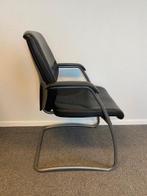 Vergaderstoelen Giroflex 64 -9202 zwart leder 2x voorr., Huis en Inrichting, Gebruikt, Zwart, Ophalen of Verzenden, Metaal