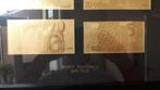 24 KARAATS GOUDEN EURO BILJETTEN / 24-CARAT GOLD BANKNOTES, Ophalen of Verzenden, Goud