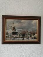 Molen de Dood te Zaandijk schilderij Evert van Berge  en and, Ophalen