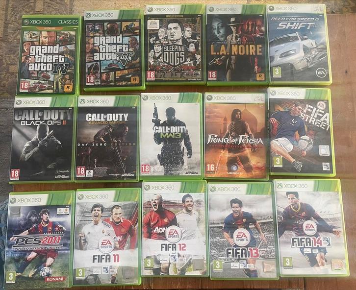 16 diverse Xbox 360 spellen., Spelcomputers en Games, Games | Xbox 360, Zo goed als nieuw, 1 speler, Ophalen of Verzenden