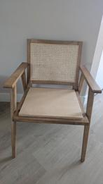 Karwei Houten Stoel met Riet, Huis en Inrichting, Stoelen, Ophalen, Riet of Rotan, Gebruikt, Bruin