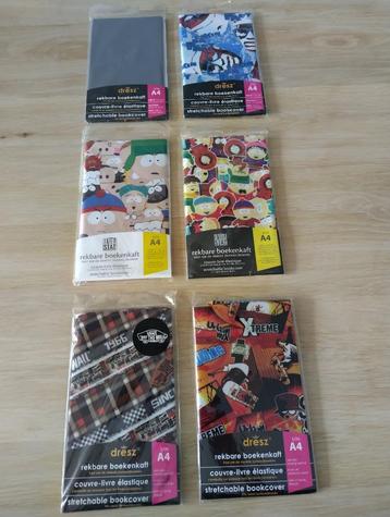 6 nieuwe rekbare boekenkaften onder andere van South Park  beschikbaar voor biedingen