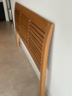 Eiken hoofdbord Bed, Gebruikt, Eenpersoons, Bruin, Ophalen of Verzenden