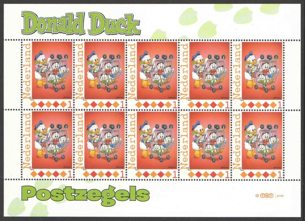 Postzegels Donald Duck, Ontdek Duckstad: Vel 21, Postzegels en Munten, Ophalen of Verzenden, Na 1940, Postfris