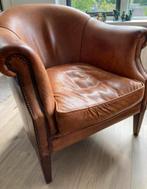 Schapenleren clubfauteuil., Ophalen, Gebruikt, ., Chesterfield