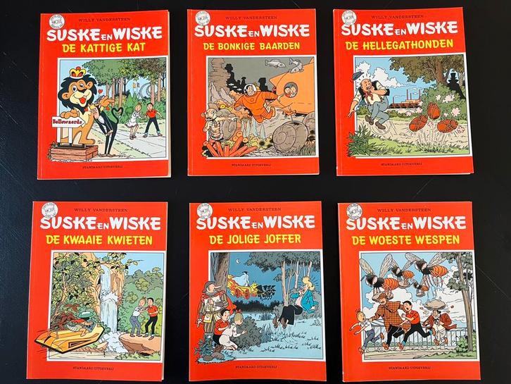 6 stuks Suske en Wiske eerste 1e druk, Boeken, Stripboeken, Gelezen, Meerdere stripboeken, Ophalen of Verzenden