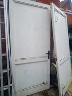 Dubbele garagedeur, Doe-het-zelf en Verbouw, Ophalen, Gebruikt, Garagedeur, Hout