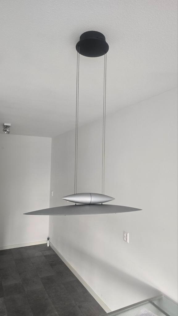 Tobias Grau Tai Lang Hanglamp - Grijs Design, Huis en Inrichting, Lampen | Hanglampen, Zo goed als nieuw, 75 cm of meer, Metaal