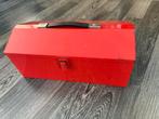 Vintage Metalen Gereedschap Koffer Rood., Ophalen of Verzenden, Gebruikt