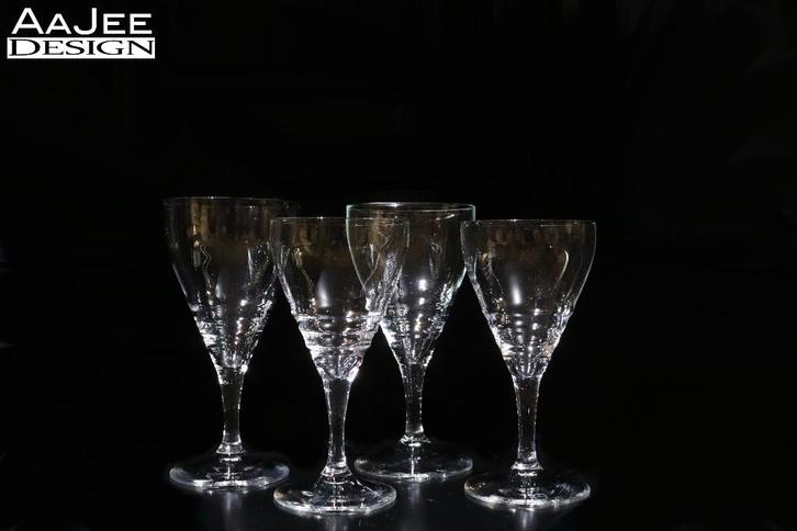 4 x  K.P.C. de Bazel –  Leerdam – Servies B geringd – 1917, Antiek en Kunst, Antiek | Glas en Kristal, Ophalen of Verzenden