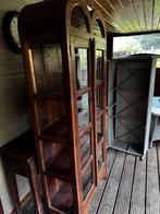 Massief houten vitrinekast - Erm bij Emmen, Huis en Inrichting, Kasten | Vitrinekasten, Ophalen, Gebruikt, 50 tot 100 cm, 150 tot 200 cm