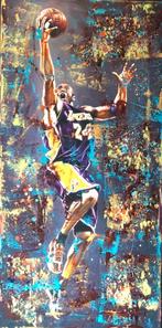 Kobe Bryant- Mixed Media- Katoenen canvasdoek-120x60cm, Ophalen of Verzenden, Nieuw, Ring, Bord of Paal