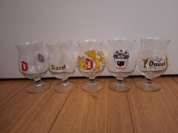 5x Duvel Glazen - Collectie beschikbaar voor biedingen