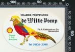 Sticker: De Witte Pomp - Shell - Werkendam, Verzamelen, Auto of Motor, Ophalen of Verzenden