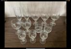 12 antieke kristallen glazen (KWF), Antiek en Kunst, Antiek | Glas en Kristal, Ophalen of Verzenden