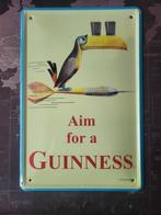 GUINNESS - 173 -  " AIM FOR A GUINNESS "., Verzamelen, Biermerken, Ophalen, Nieuw, Reclamebord, Plaat of Schild, Overige merken