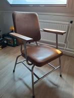 Vintage buisframe stoel met cognac skai leer. Perfecte staat, Huis en Inrichting, Ophalen, Gebruikt, Bruin, Leer