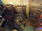 6 x cafe stoelen opknapper van lak stoelen in goede staat, Ophalen, Gebruikt, Bruin, Vijf, Zes of meer stoelen