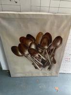 Olieverfschilderij lepels, Ophalen