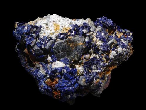 AZURIET kristallen uit Bou Beker, Marokko., Verzamelen, Mineralen en Fossielen, Mineraal, Ophalen of Verzenden