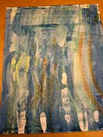 Abstract blauw schilderij, Antiek en Kunst, Ophalen