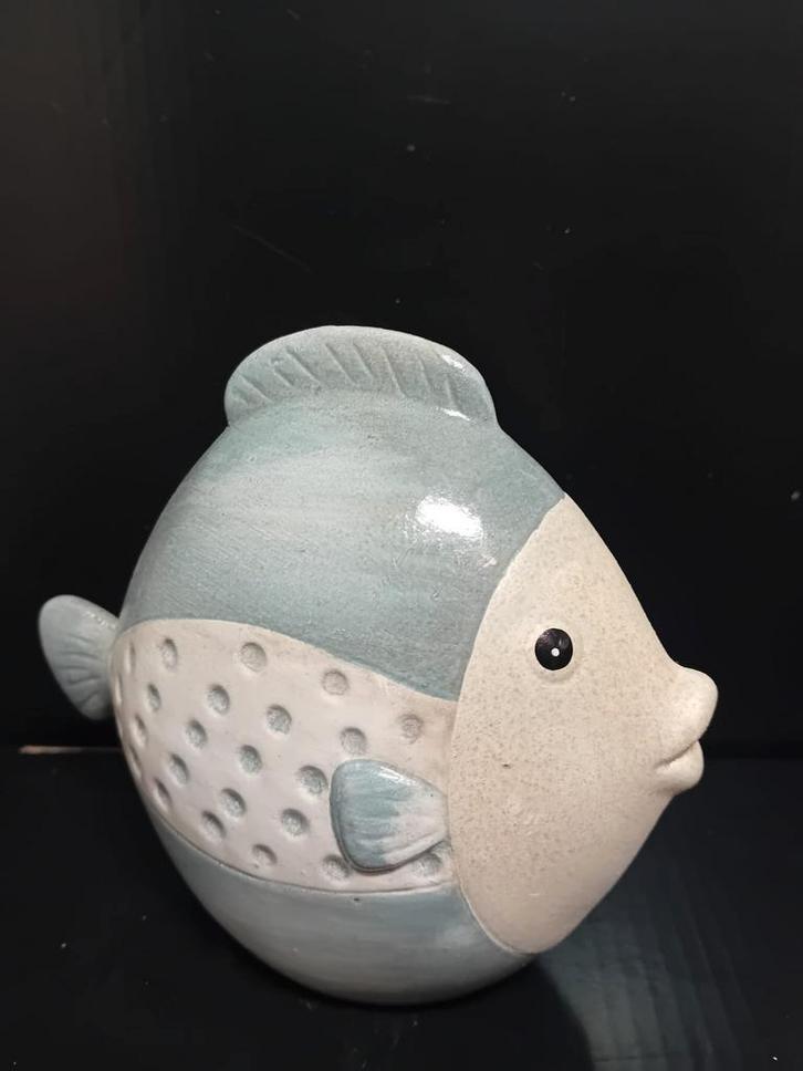 Kogelvis keramiek, Verzamelen, Spaarpotten, Zo goed als nieuw, Dier, Steen, Aardewerk of Keramiek, Ophalen of Verzenden