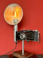 Tafellamp "Agfa Balg camera", Huis en Inrichting, Gebruikt, Vintage,Funky,Home,Decoratief,Cool,Design., Metaal, Ophalen of Verzenden