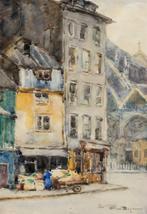 Herman Bogman jr. (1890-1975) - Winkelstraatje, Antiek en Kunst, Kunst | Schilderijen | Klassiek, Ophalen of Verzenden