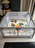 Grijze Baby Speelbox 120x120cm - Veilig & Comfortabel, Ophalen, Zo goed als nieuw, Vierkant, Boxkleed