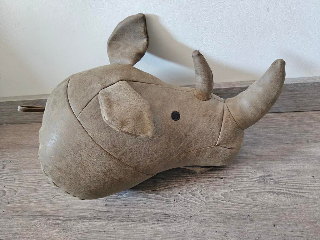 Dierenkop Wanddecoratie - Olifant & Neushoorn, Ophalen of Verzenden, Gebruikt