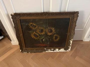 Oude schilderijen met schade beschikbaar voor biedingen