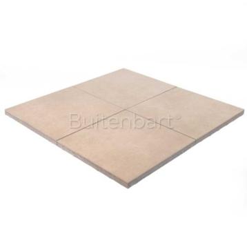Keramische Tuintegels 60x60x4cm Beige Keramiek op Beton | A- beschikbaar voor biedingen