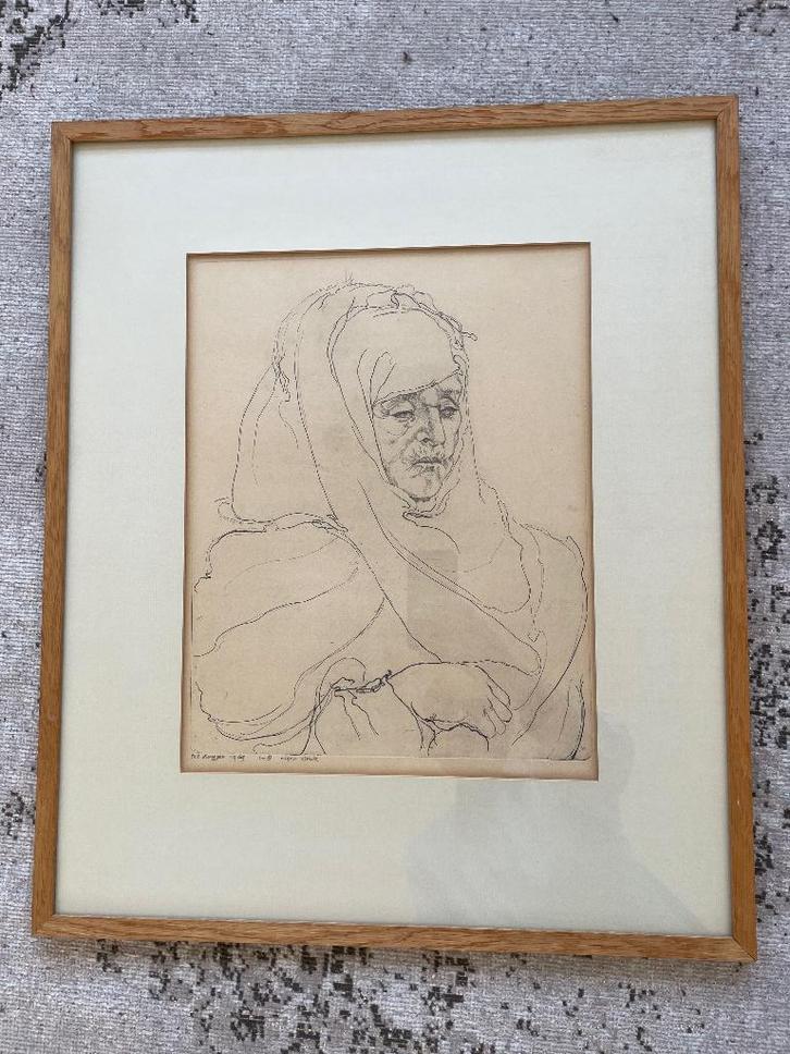 Griekse vrouw | Karpathos | Anneke Kuyper, Antiek en Kunst, Kunst | Etsen en Gravures, Ophalen