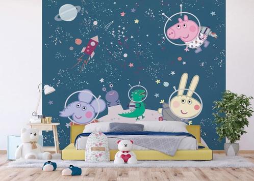 Fotobehang - Kinderkamer - Peppa Pig Ruimte Avontuur, Huis en Inrichting, Stoffering | Behang, Blauw, minder dan 10 m², Verzenden