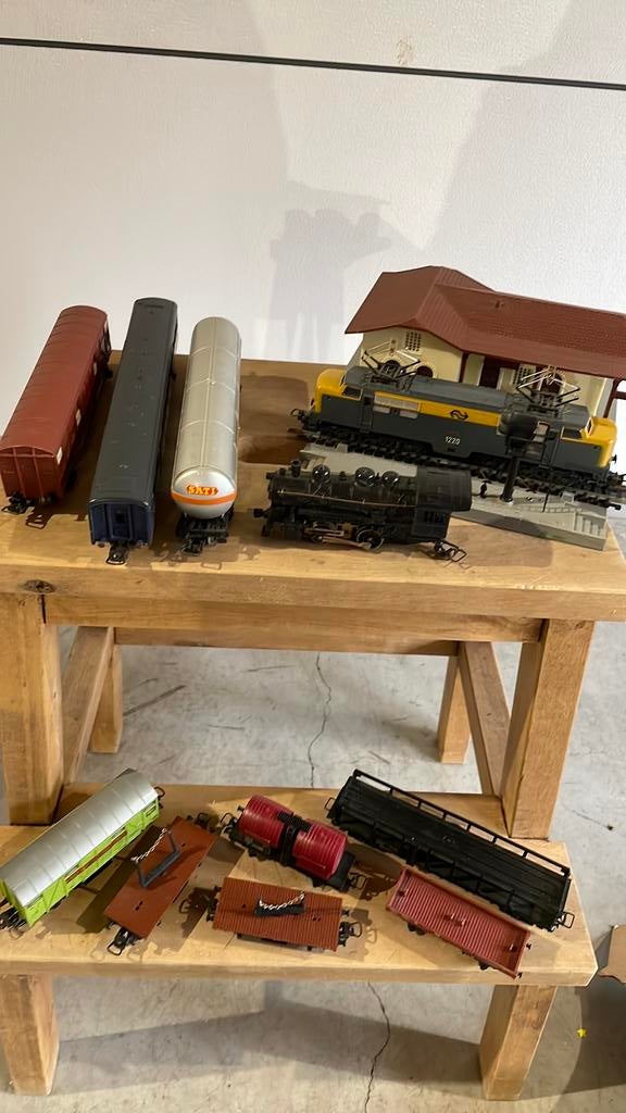 Modeltrein H0 met wat rails, Ophalen, Gebruikt, Gelijkstroom of Wisselstroom, Rails