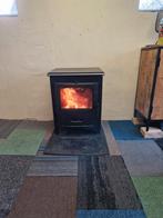 Nette zwarte houtkachel met flexibele pijp/vaste pijp, Ophalen, Gebruikt, Houtkachel, Vrijstaand