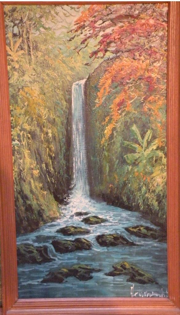 Prachtige schilderij uit indonesie., Antiek en Kunst, Kunst | Schilderijen | Modern, Ophalen