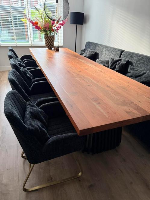 Deno eetkamer tafek 10 p 340 cm met stoelen en bankjes, Huis en Inrichting, Complete eetkamers, Zo goed als nieuw, Ophalen of Verzenden