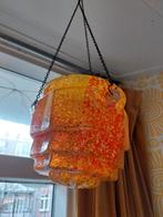 Vintage art deco spatter glass glazen hangpotten, Ophalen of Verzenden, Gebruikt, Rond, Minder dan 25 cm