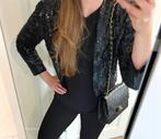 H&M pailletten jasje blazer zwart maat M, Jasje, Maat 38/40 (M), H&M, Ophalen of Verzenden