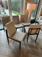Goossens Stoelen - Bouclé Stof, Huis en Inrichting, Stoelen, Ophalen, Bruin, Zo goed als nieuw, Japandi